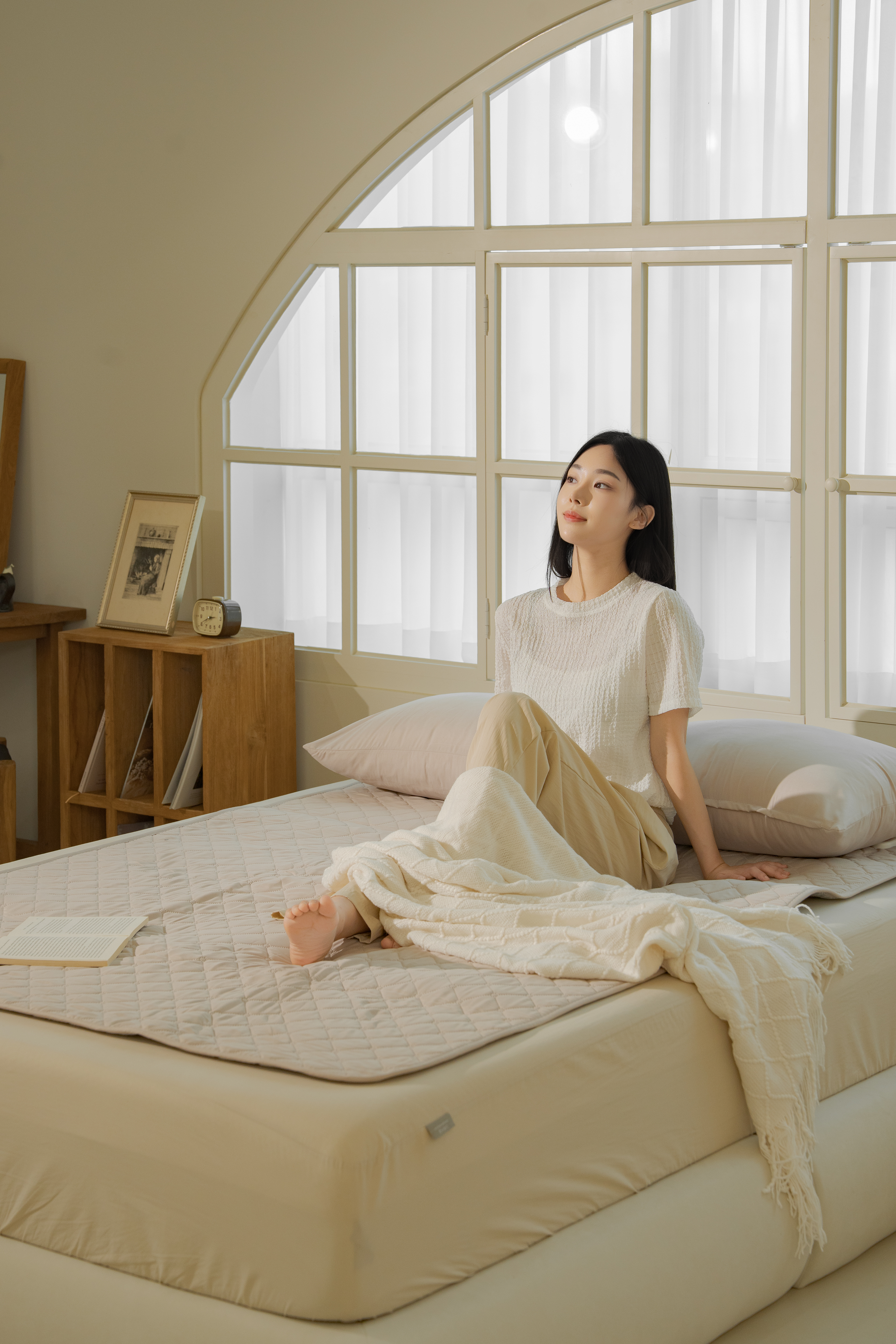 뜨숨 1인용 전기매트 전기장판 캠핑 전기요 탄소매트 카본매트 싱글 베이지 - 상세 이미지 5