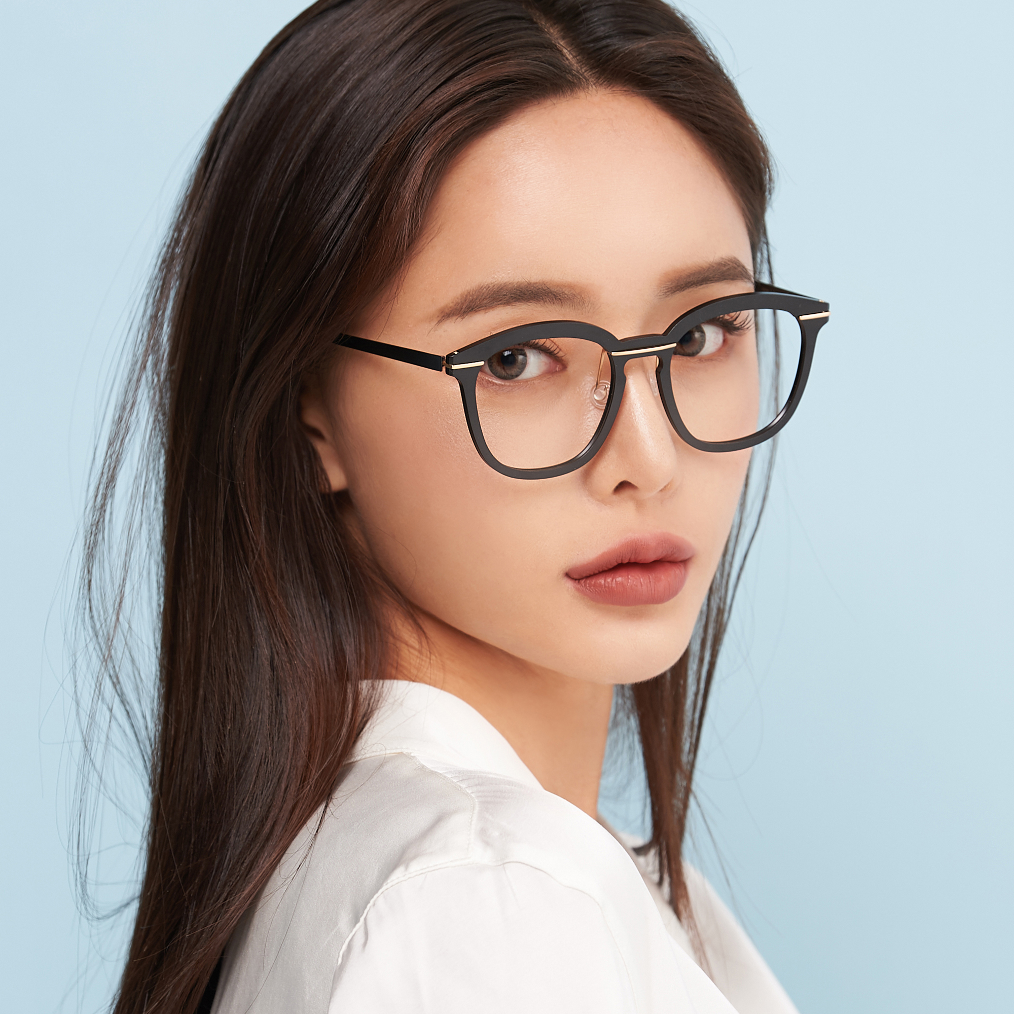 블루라이트차단 국산 두랄루민 신소재 빅사이즈 얼굴큰사람 두꺼운 뿔테 안경