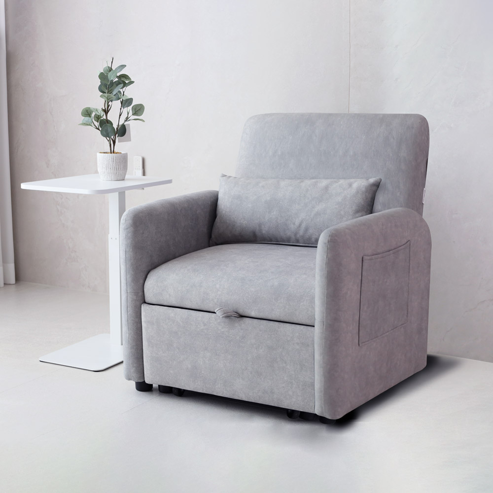 일루일루 몽글 소파베드 1인용 확장 폴딩형 침대 쇼파 겸용 각도조절 자취방 원룸 생활방수 패브릭