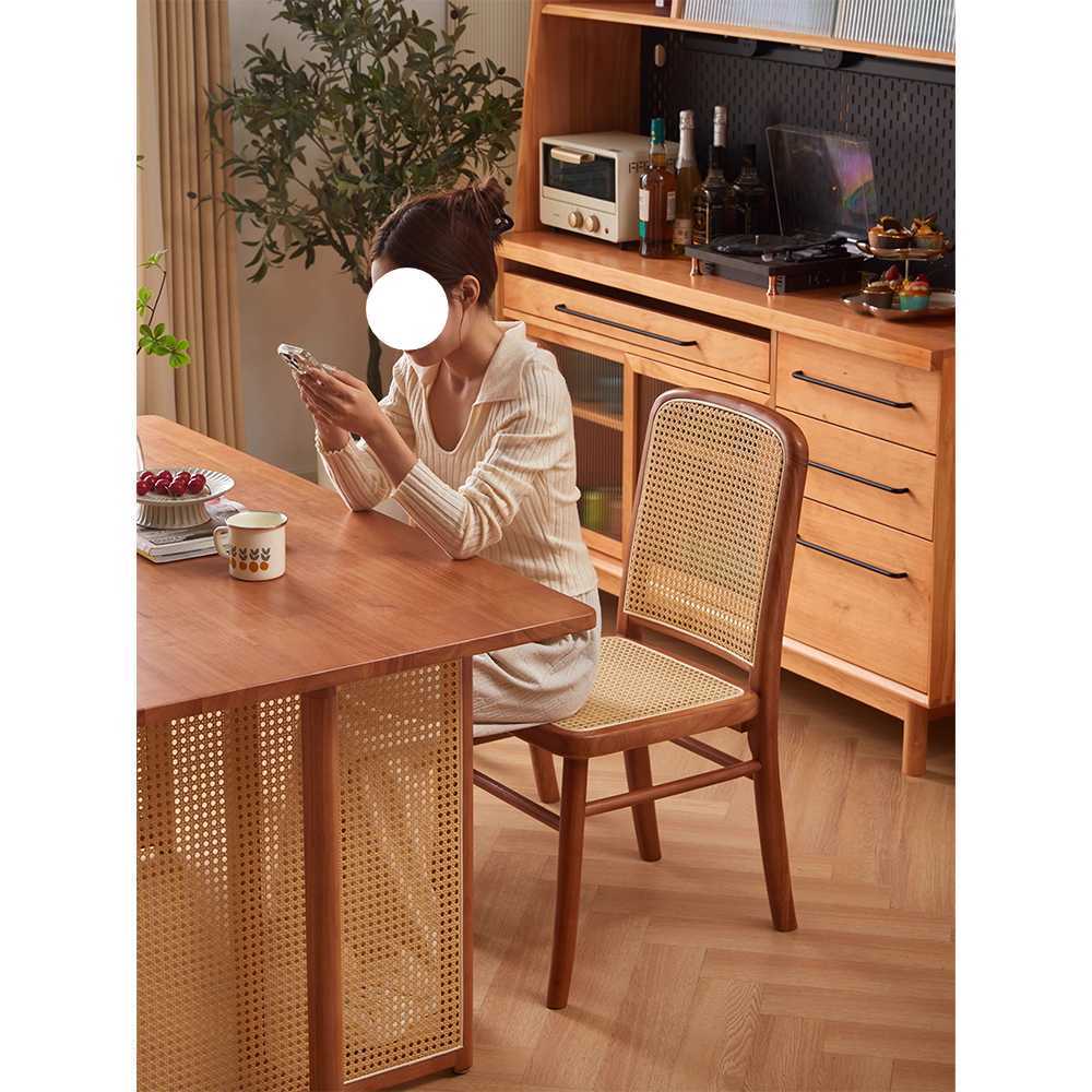 라탄 의자 식탁용 편안한 착석 천연소재 디자인 독서 A형 라탄 의자 - 상세 이미지 3