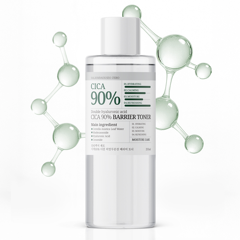 살림백서 제로 시카 90% 더블 히알루론산 토너 200ml 스킨 진정 수분 병풀 약산성