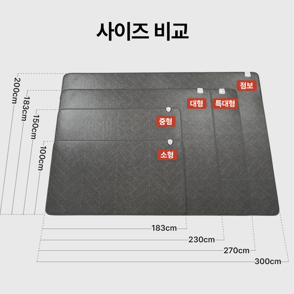 텐드리 거실전기매트 모노륨 카페트매트 거실용 구들장전기장판 대형