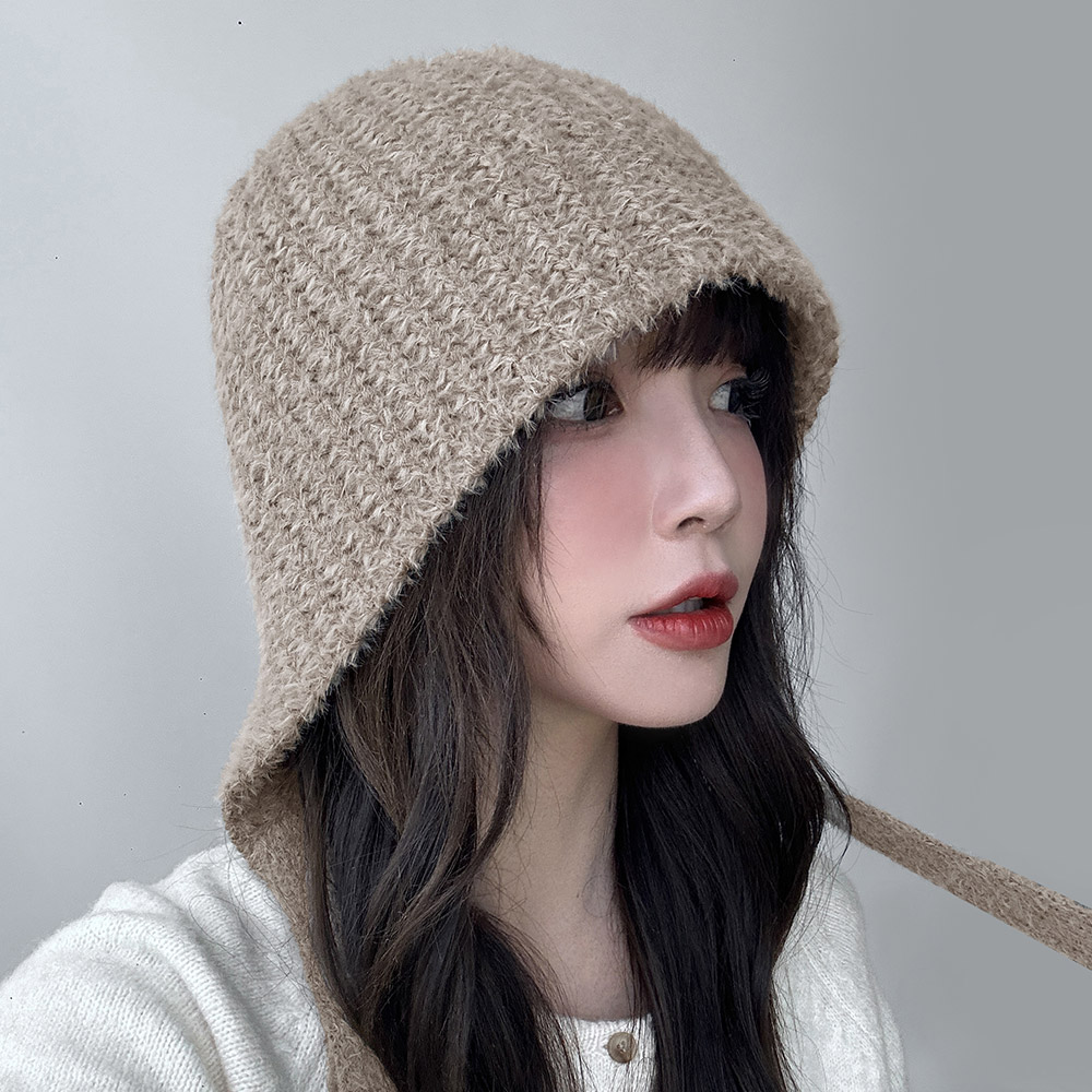 밍크 털 후드 바라클라바 귀도리 목도리 후드 모자 방한 보온 스키장 귀달이 모자 이미지 8