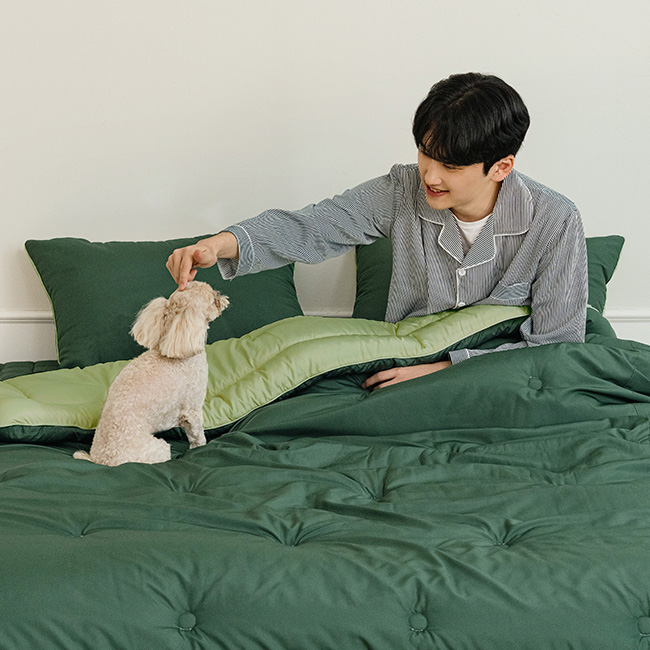 웰포그니 따뜻한 극세사 겨울 이불베개세트 SS