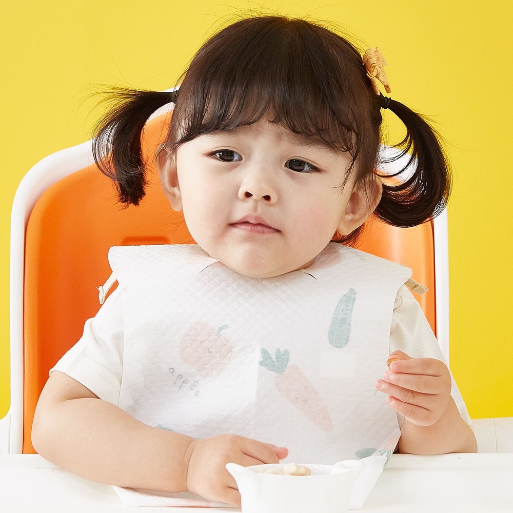 아가짱 일회용 아기 방수 턱받이 100매, 토끼, 1개