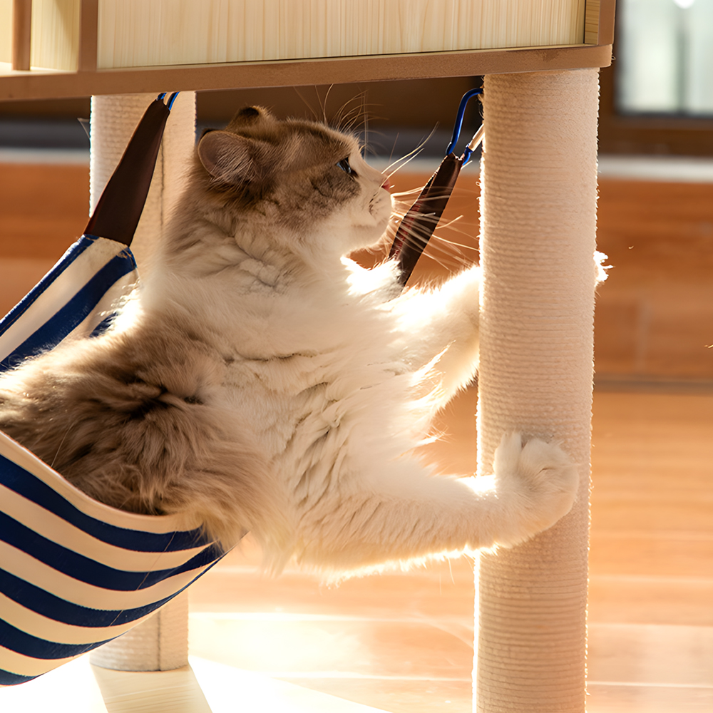 숨숨집 캣타워 낮은 고양이 캣워커 나무 가구 인테리어