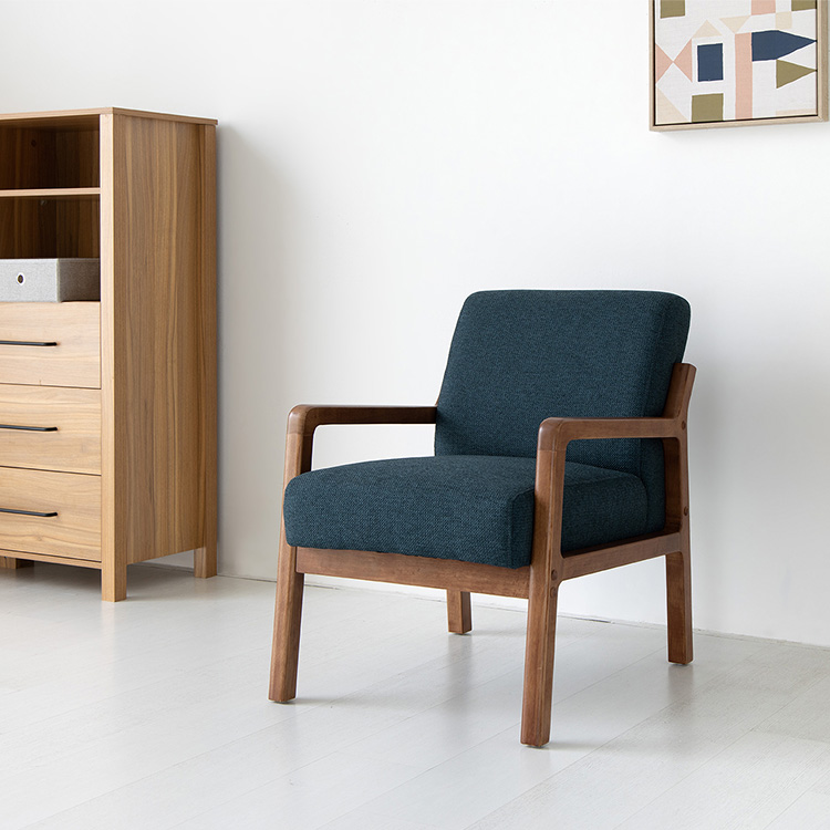 데니쉬 패브릭 소파 1인 네이비, 8770.4138