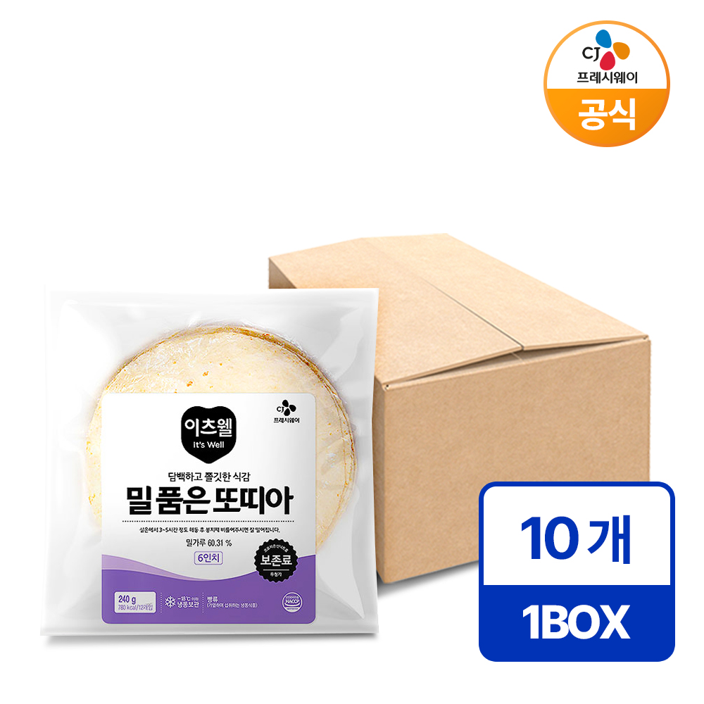 CJ 이츠웰 밀품은 또띠아 6인치(12장) 10묶음 - 상품 이미지