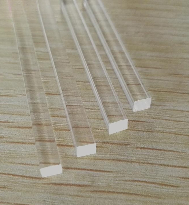 아크릴쫄대 투명 삼각형 아크릴 삼각쫄대 부자재 쫄대 사각봉 5x5mm 10개 50cm - 상품 이미지