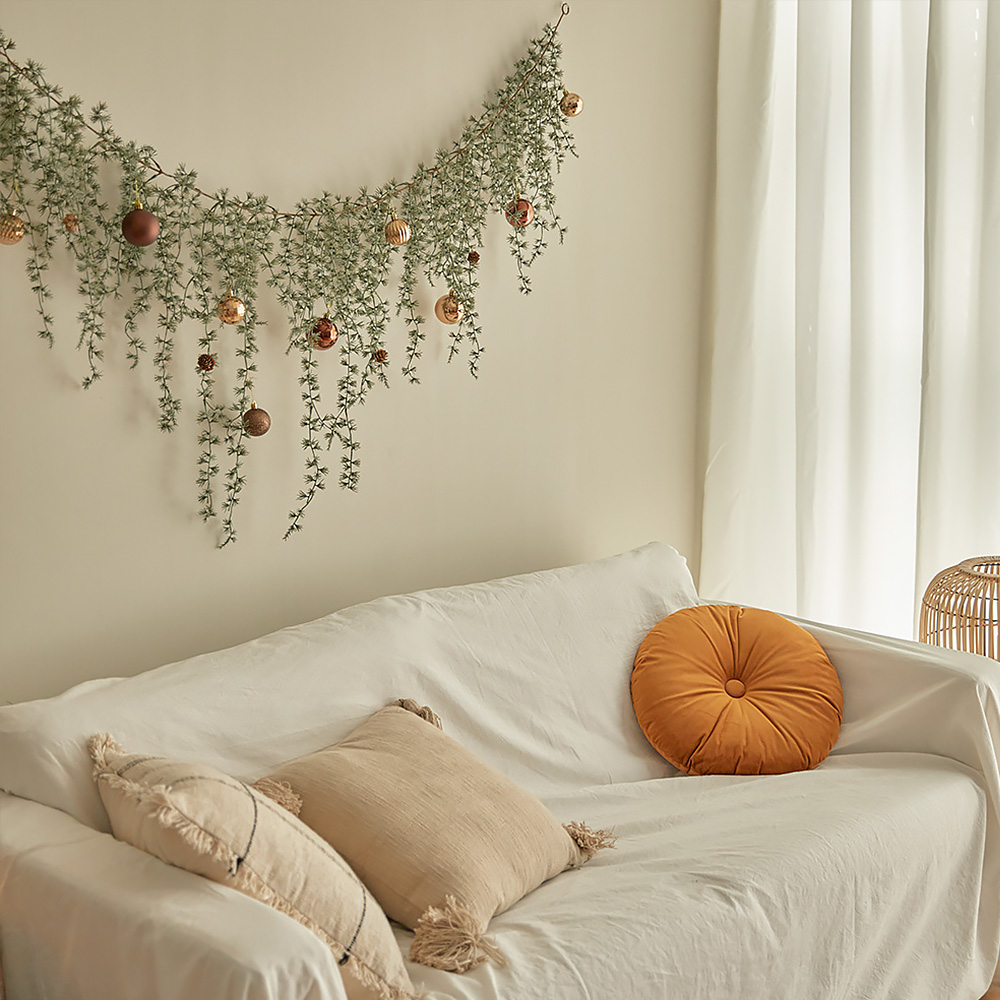 크리스마스 트리 가랜드 벽트리 벽장식 오너먼트 풀세트 모카 브라운 120cm