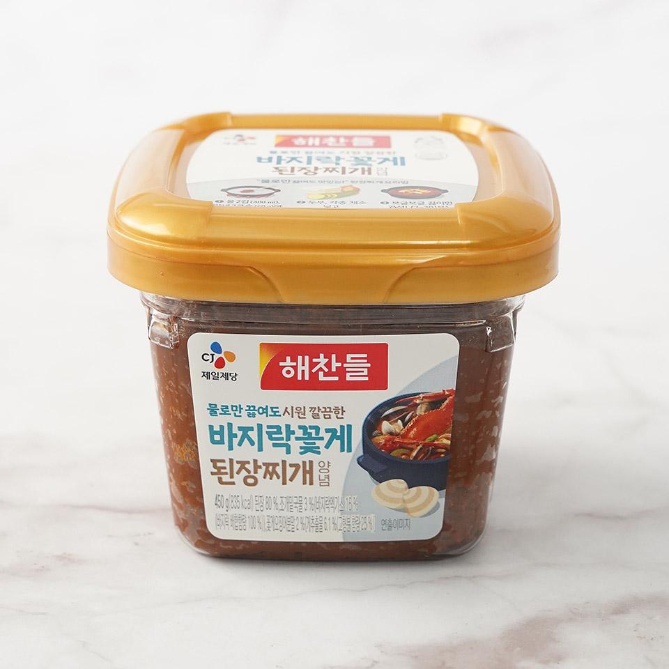 메가마트 CJ 해찬들 그대로 끓여먹는 된장찌개 바지락 꽃게 450g - 상품 이미지