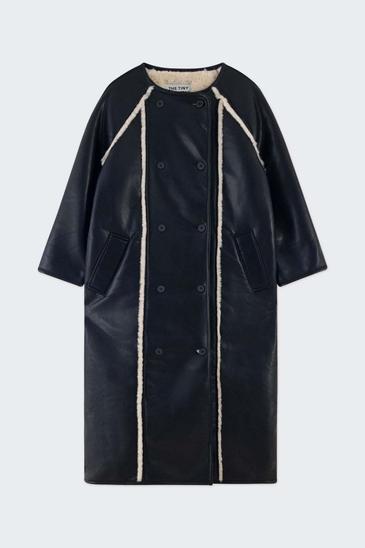 타이니코튼 페이크레더 롱코트 AW24-778102 ONE COLOR - 메인 이미지