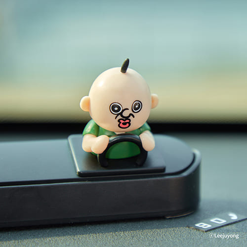 빵빵이 시크릿 주차 번호판 새차 선물 차량 전화번호 알림판 굿즈 - 상세 이미지 3