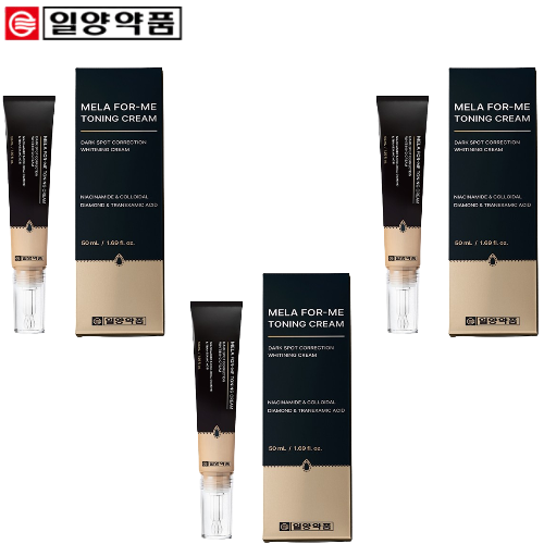 일양약품 멜라 포미 토닝 크림 50ml 3개 기미 색소침착 밝은 피부 톤 미백 동안 탄력 - 상품 이미지