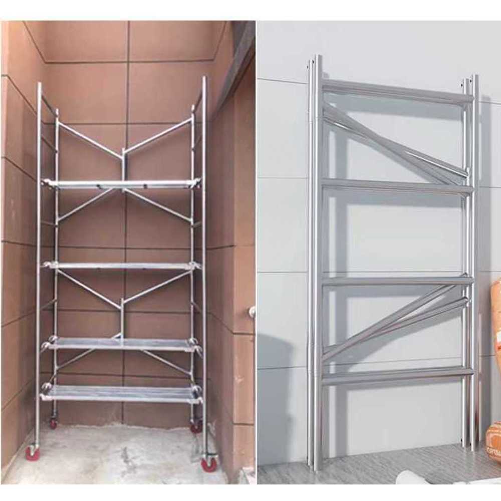 PT 아시바 이동식 작업대 산업용 철제 발판 구조물 1.35m x 0.7m (휠) - 상세 이미지 3