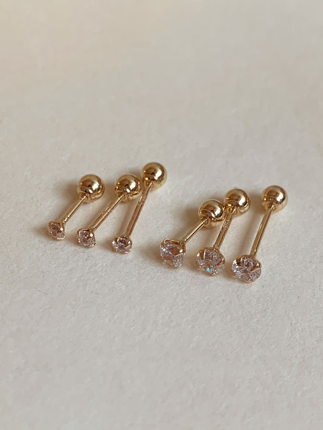 14k 미니 큐빅 피어싱 2mm 3mm 금 귀걸이 가격 비교 르앙 Leang 14k 미니 큐빅 피어싱 2mm 3mm 금 귀걸이