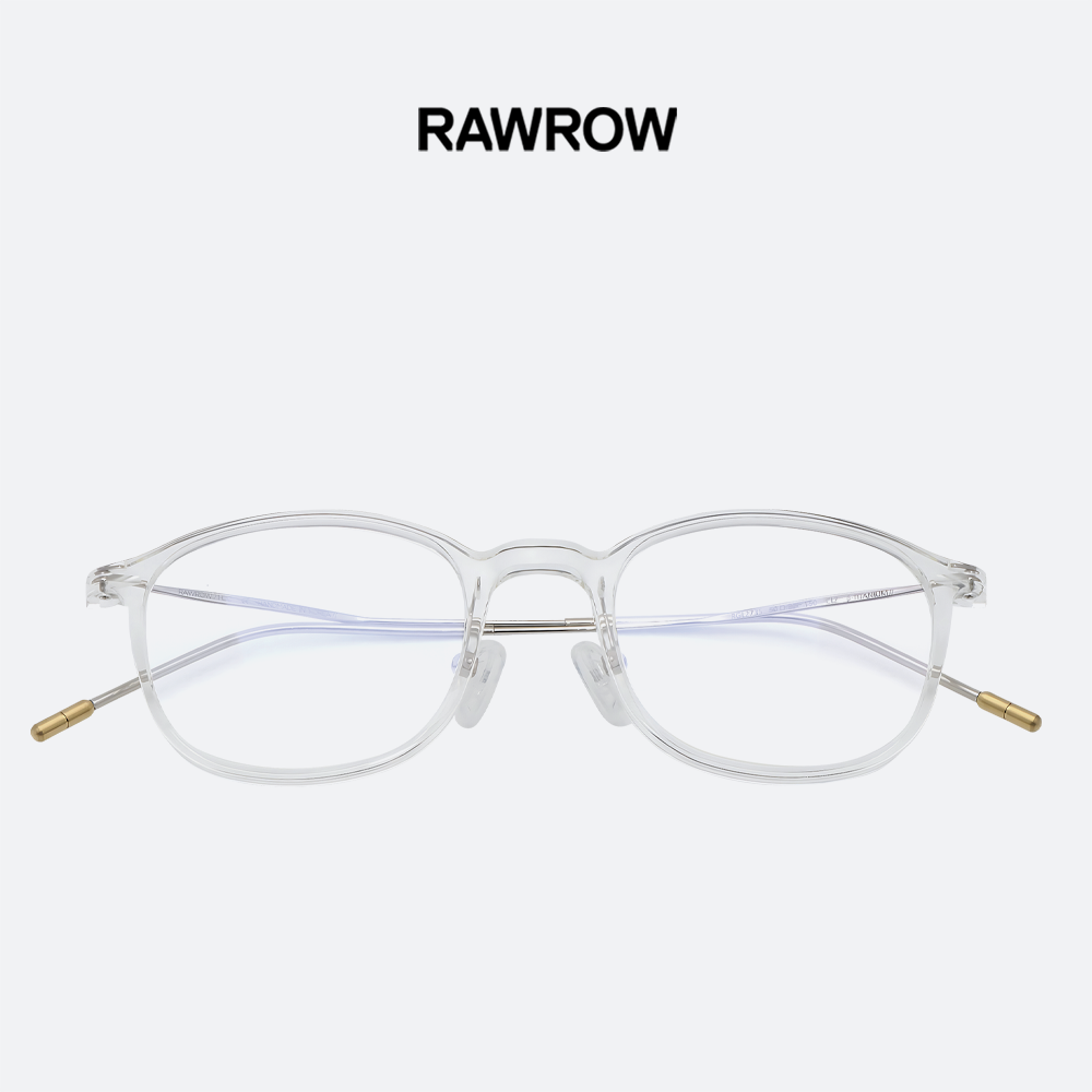 로우로우 R EYE 273 CL THIN 투명 실버 사각 티타늄 콤비 가벼운 코받침 안경 이미지 7