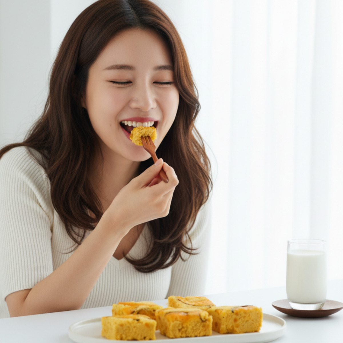 아침대용 단호박설기 단호박버무리 호박떡 개별포장 10개 - 상세 이미지 3