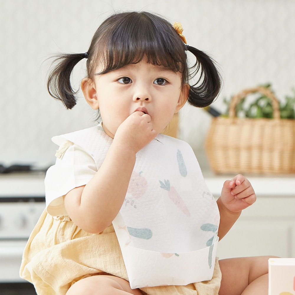 아가짱 일회용 아기 방수 턱받이 100매, 토끼, 1개