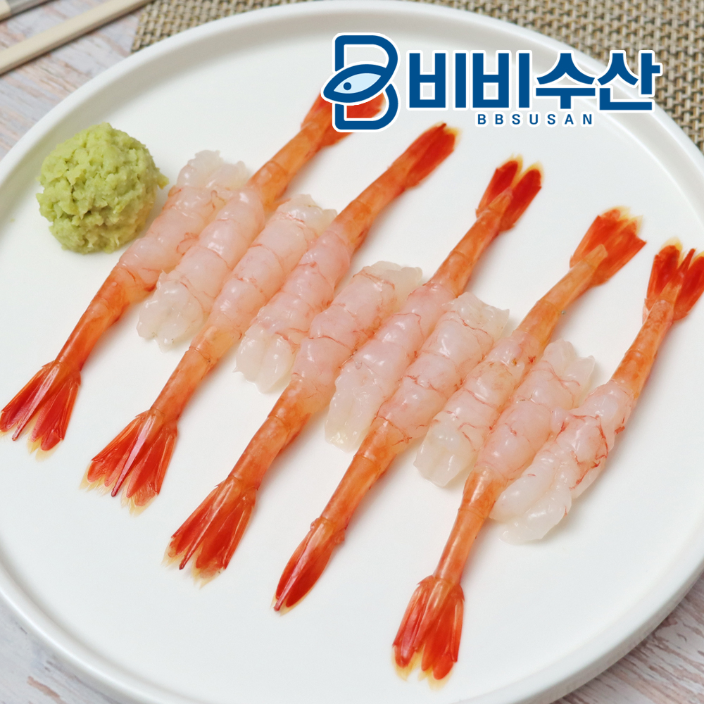 단새우회 20미 횟감용 아마애비 북쪽분홍새우 초밥용 스시 홈마카세 손질 홍새우 달마새우 이미지 4