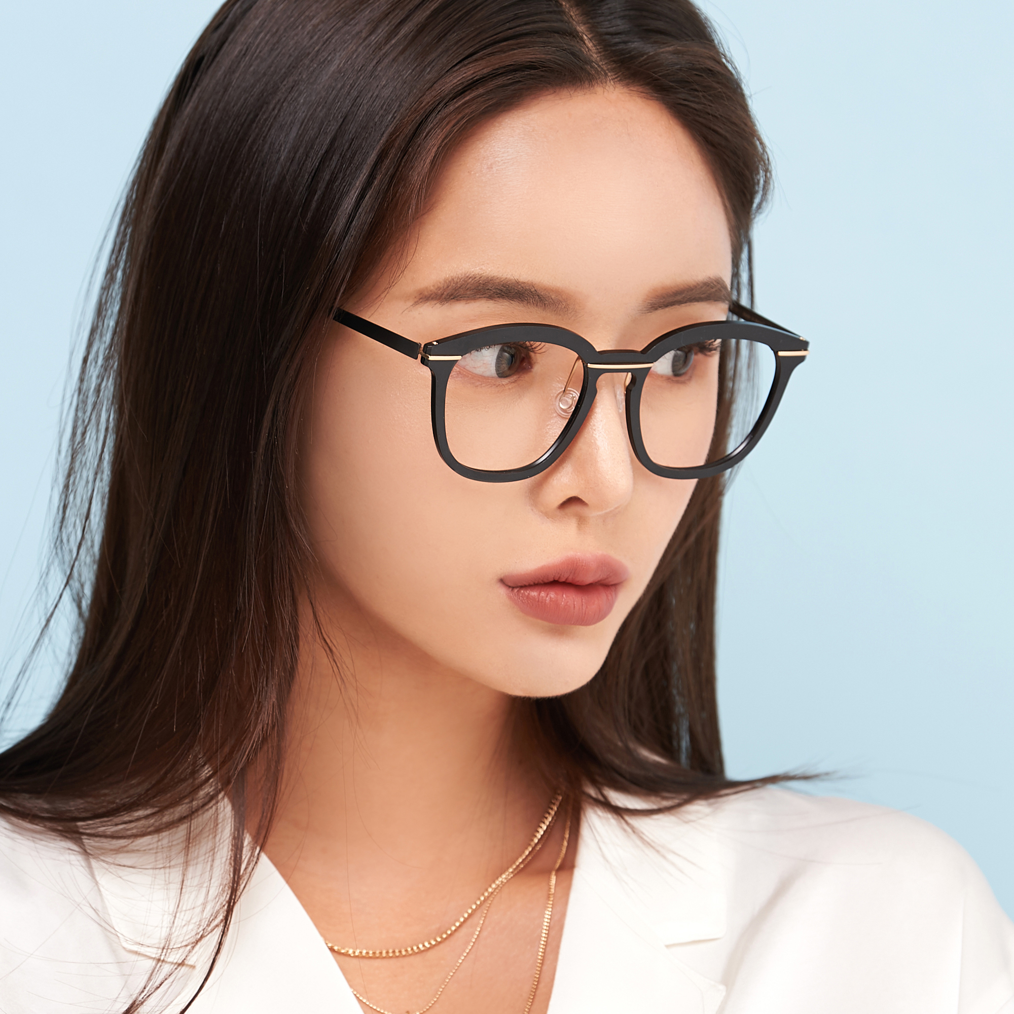 블루라이트차단 국산 두랄루민 신소재 빅사이즈 얼굴큰사람 두꺼운 뿔테 안경