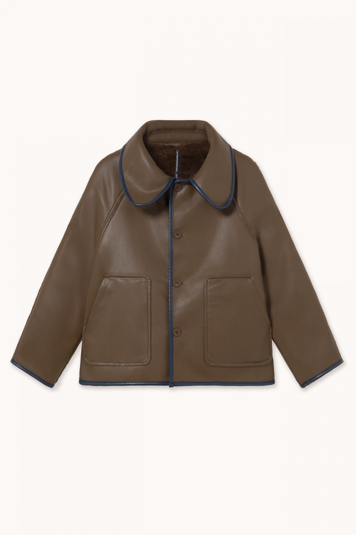 타이니코튼 페이크 퍼 다크브라운 숏 무스탕 자켓 AW25-683-M05 ONE COLOR - 상세 이미지 3