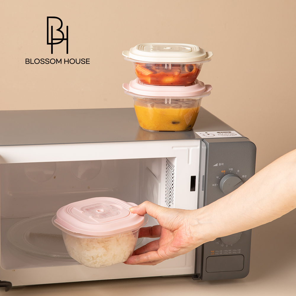블라썸하우스 국내산 스팀홀 냉동밥 반찬통 칸막이 보관용기 4종, 650ml, 1세트 이미지 6