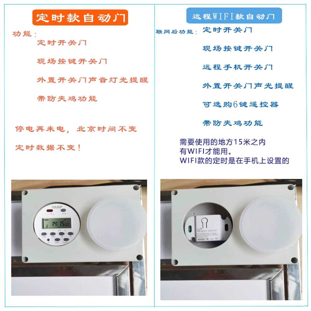 닭 사육장 스위치 자동문 타이머 제어형 출입문 장치 타이머 자동문/자동 개폐 - 상세 이미지 3