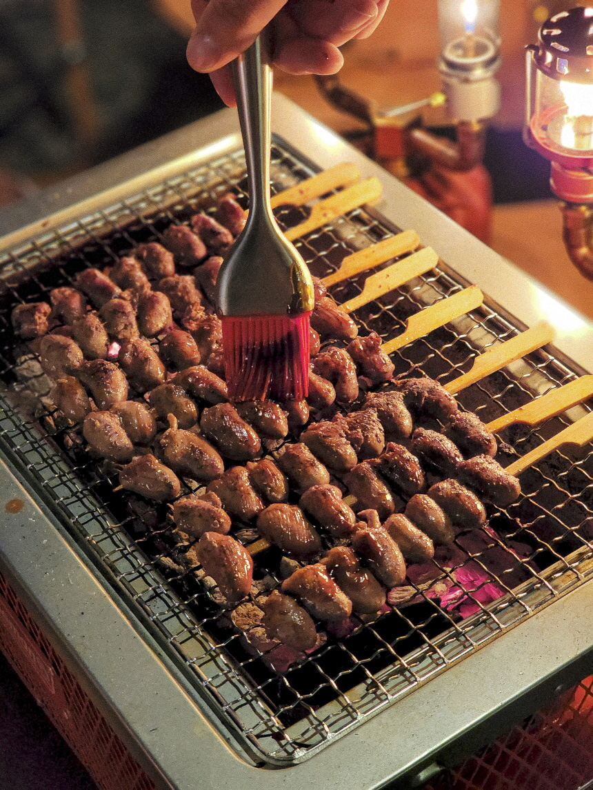 [야키토리 토리야] 닭꼬치 염통 파닭 츠쿠네 모듬 캠핑음식 요리 숯불 구이 메뉴