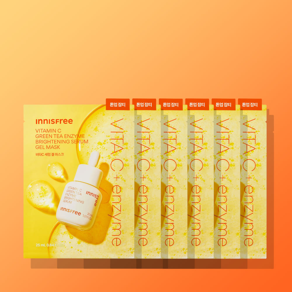 이니스프리 이니스프리 비타민C 그린티 엔자임 브라이트닝 세럼 겔 마스크 25mL 6매