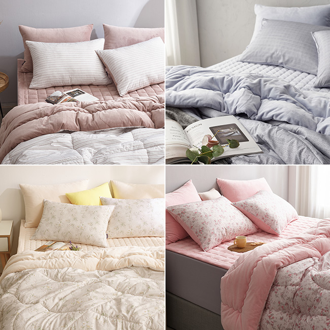 웰포그니 따뜻한 극세사 겨울 이불베개세트 SS