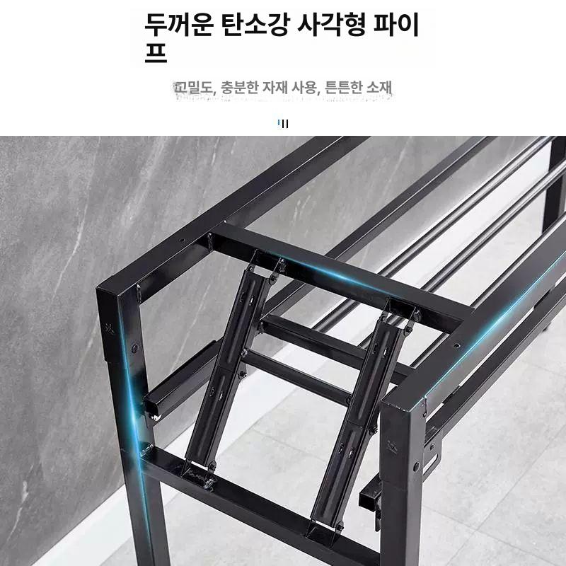 철제 접이식 테이블 프레임 다리 받침 작업용 식탁형 구조대 단층 78Lx38Wx73 - 상세 이미지 2