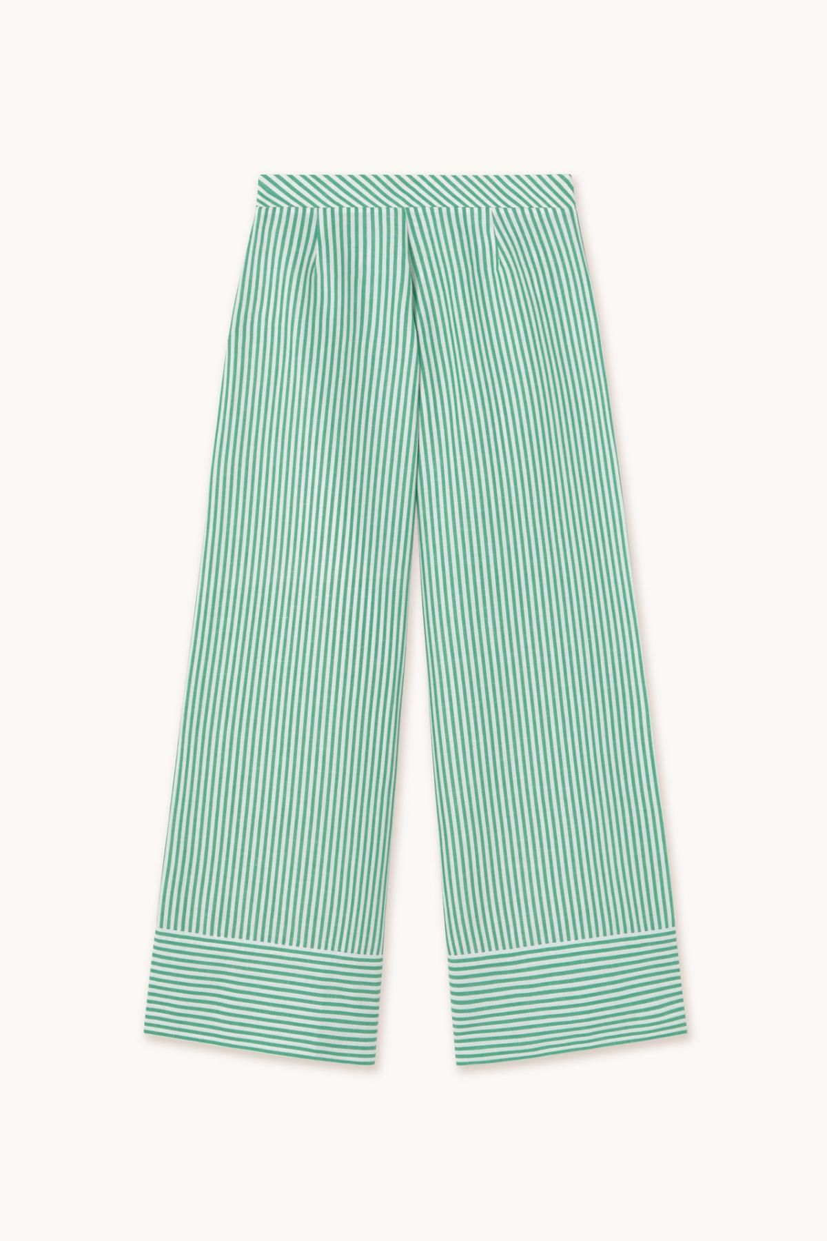 타이니코튼 스트라이프 와이드 팬츠 SS25-673R27 ONE COLOR - 상세 이미지 4