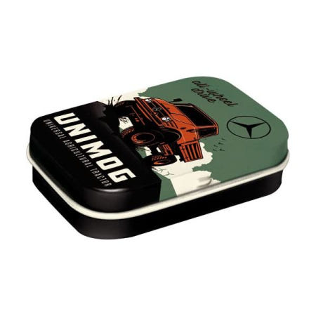 [해외]NostalgIc-Art -아트 레트로 상자, 4 x 6 1.6 cm, 다임러 트럭 - 유니목 운전사를 선물 아이디어, 오리지널 라이센스 제품 (OLP), 페퍼민트 로젠지