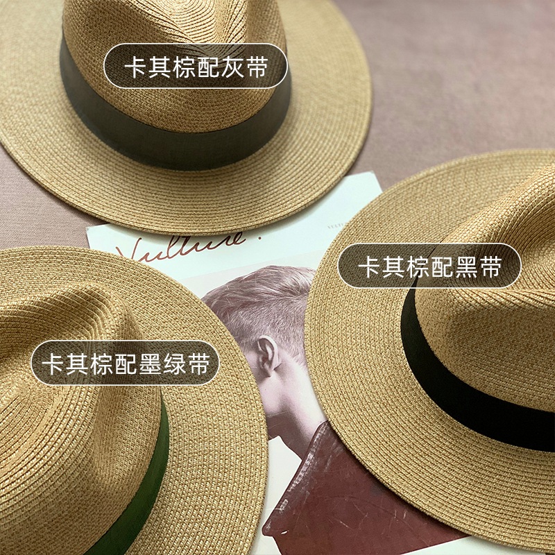 중절모 복고풍 중년 아빠 밀짚 영국 여행 해변 페도라 트위드 - 상세 이미지 5