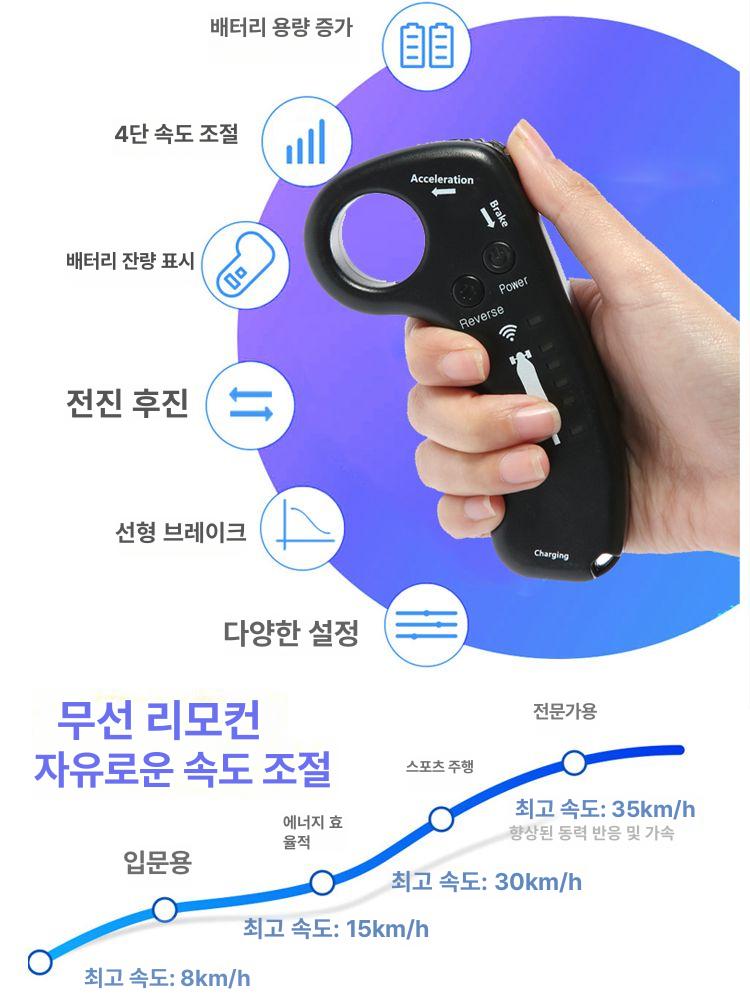 경량 전동 스케이트보드 숏보드 출퇴근 레저 무선 전기보드 - 상세 이미지 2