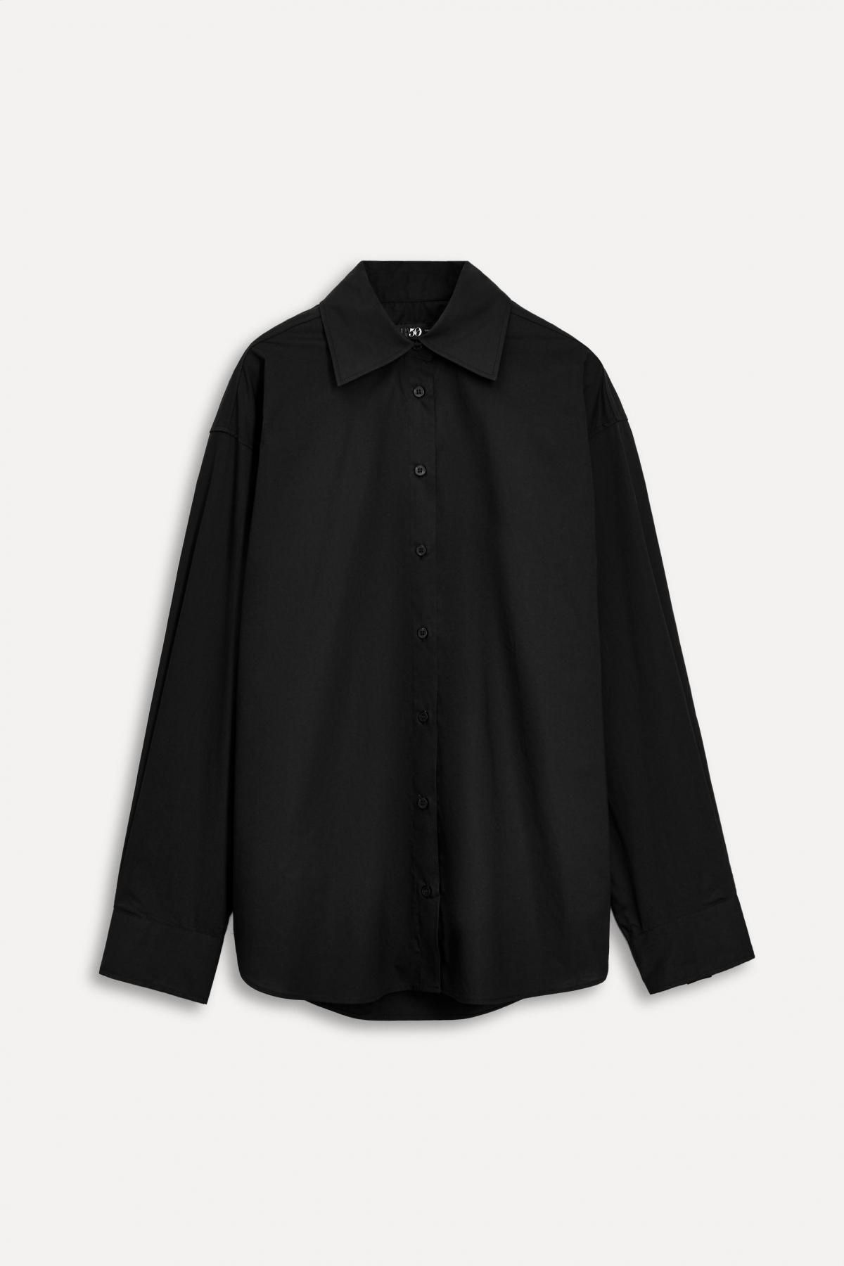 자라 50주년 기념 오버사이즈 포플린 셔츠 5063/025 BLACK - 상품 이미지