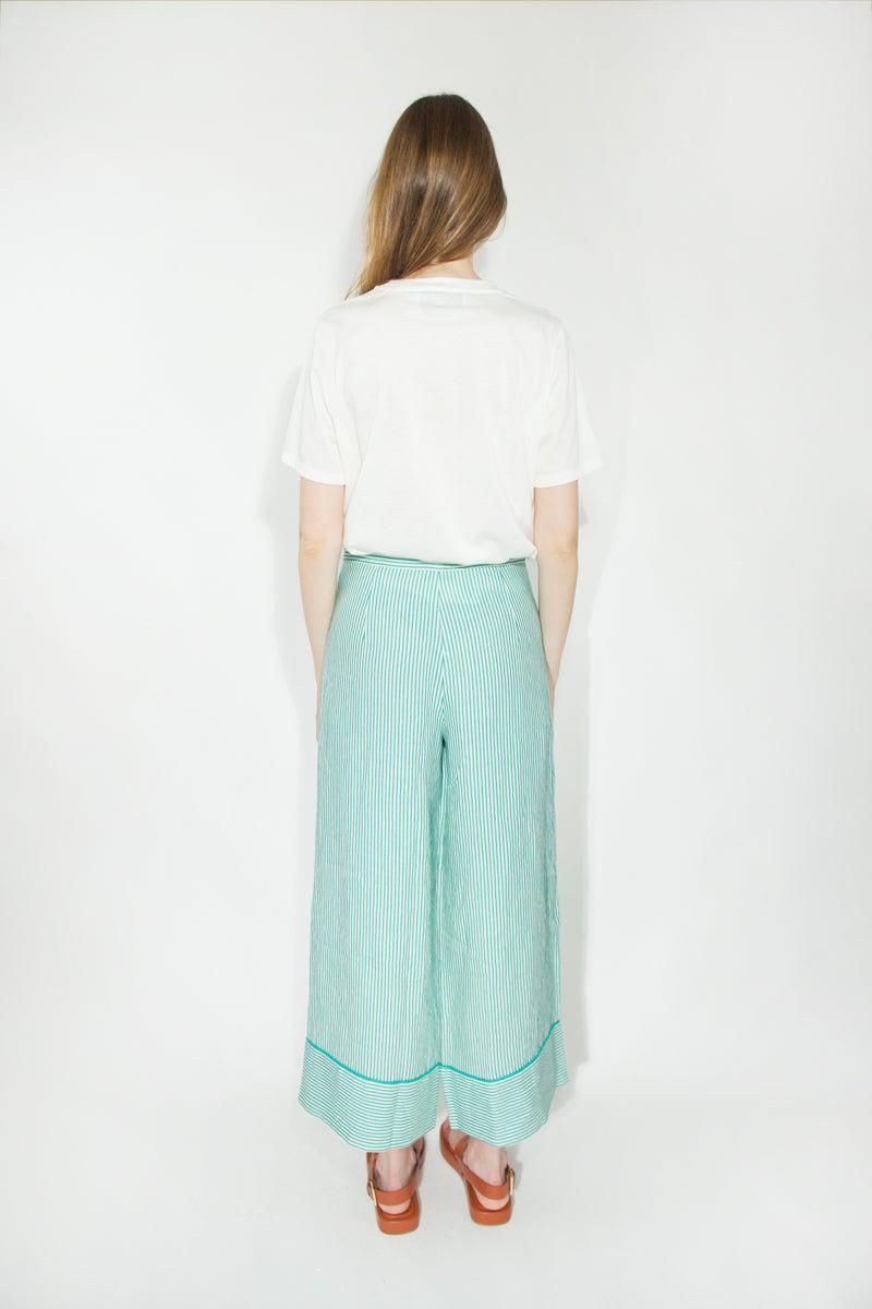 타이니코튼 스트라이프 와이드 팬츠 SS25-673R27 ONE COLOR - 상세 이미지 5