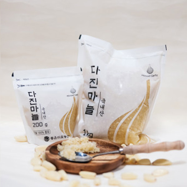 국내산 다진마늘 100% 국산 냉장 다용도 요리 필수 양념 200g, 1개 - 상세 이미지 2