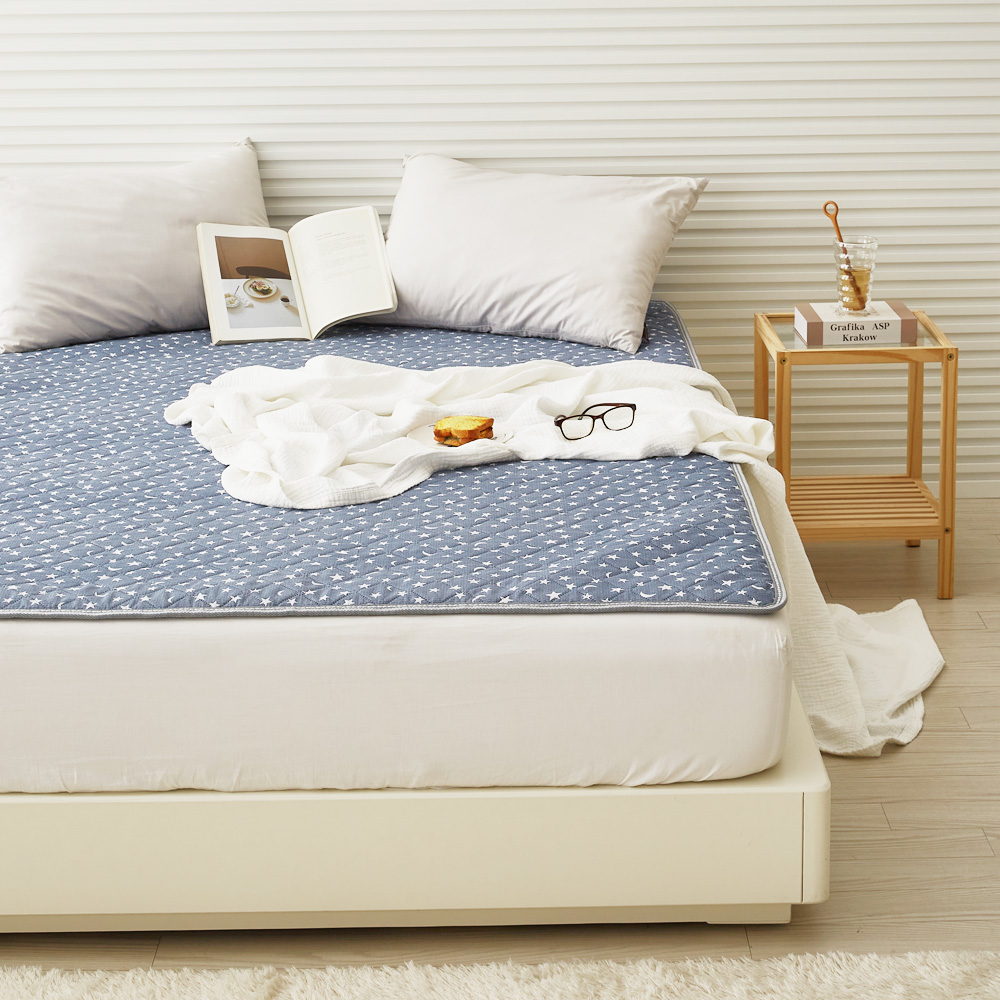 침대 전기장판 2인용 탄소매트 그레이 퀸 분리난방 온열매트