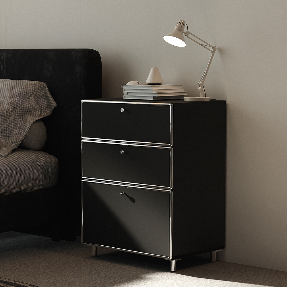 모던트 미드센츄리 1800 모듈 높은 거실장 TV다이 거실 서랍 수납