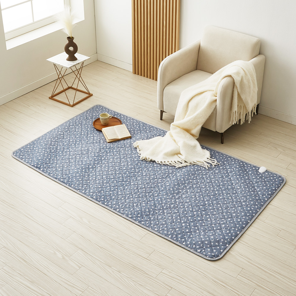 EMF 탄소 매트 전기 요 장판 전자판 안심 네이비스타 슈퍼싱글, 115x200cm