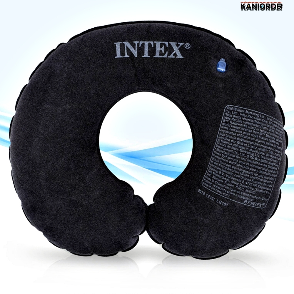 휴대용 배게 공기주입 캠핑 여행용 비행기 목 베개 에어 쿠션 - 상품 이미지