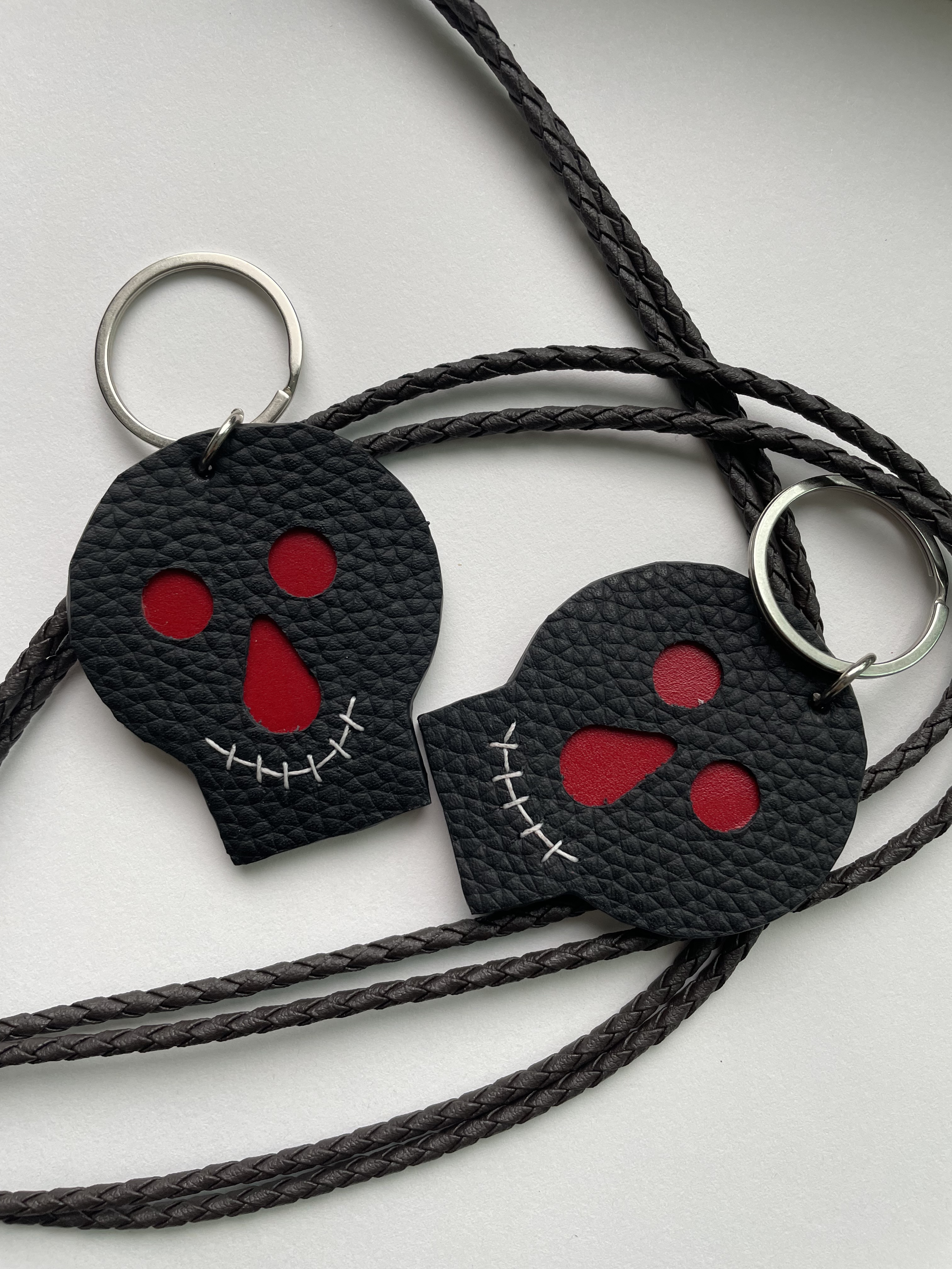핸드메이드 할로윈 가죽 키링 Halloween Keychains Leather - 상세 이미지 3