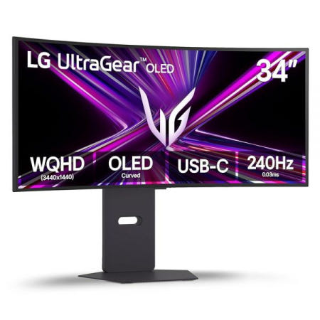 [해외]LG 34GX900A-B 34인치 울트라기어 WQHD (3440 x 1440) OLED 곡선형 게이밍 모니터, 240Hz, 0.03ms, NVIDIA G-Sync, VESA