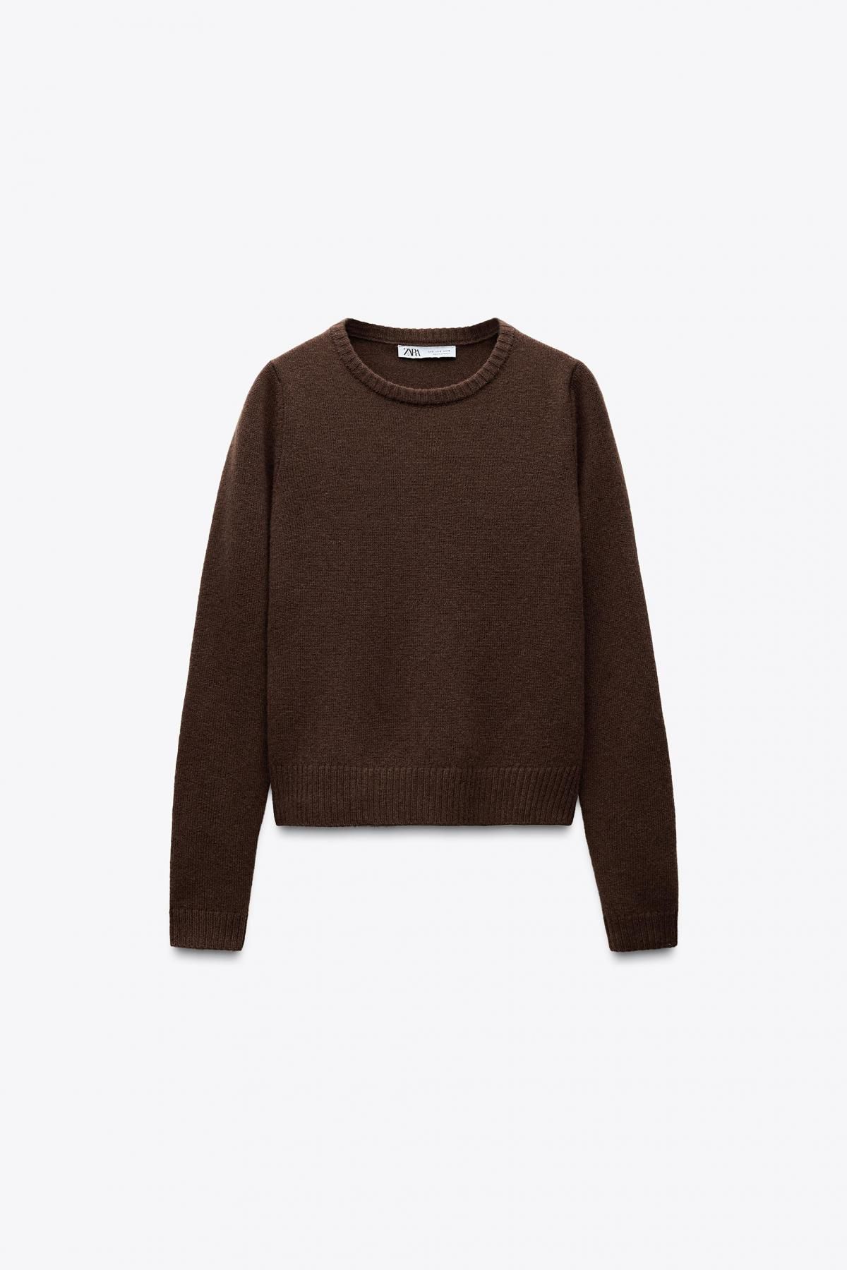 자라 베이직 100 울 스웨터 2893/100 BROWN - 메인 이미지