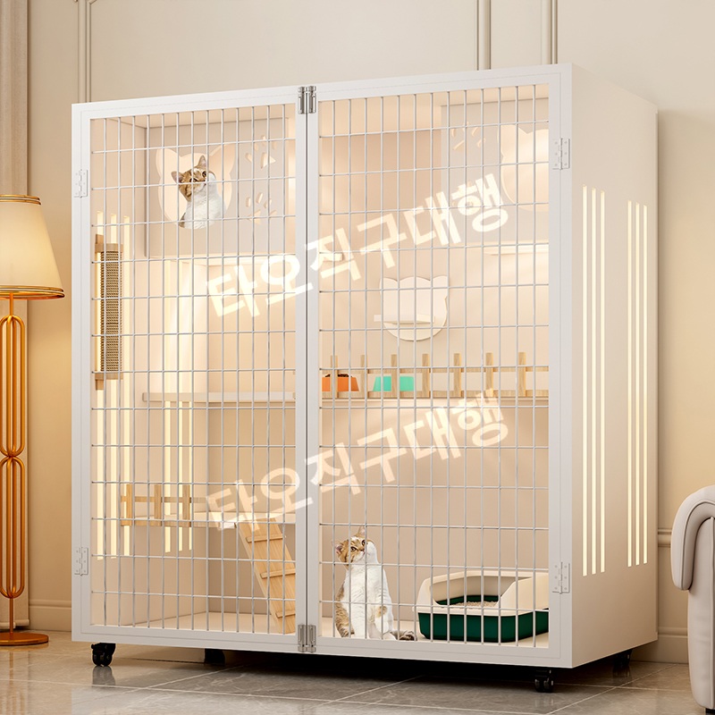 고양이호텔 숨숨집 고양이빌라 격리 반려묘 타워 대형 캣타워 케이지 놀이터 - 상품 이미지