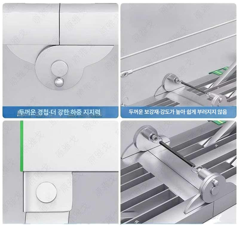 산업용 접이식 작업대 미끄럼방지 발판 우마 사다리 이중 지지형 30x200 보강 5관 단일 - 상세 이미지 4