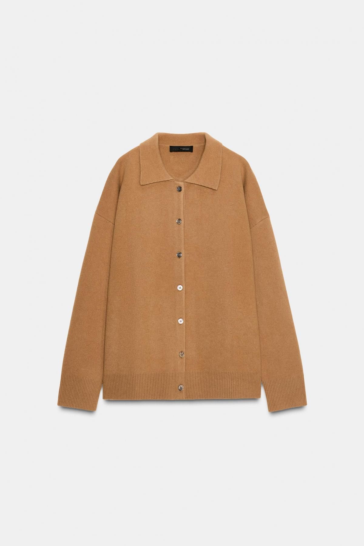 자라 오버사이즈 울 혼방 가디건 2893/125 CAMEL - 메인 이미지