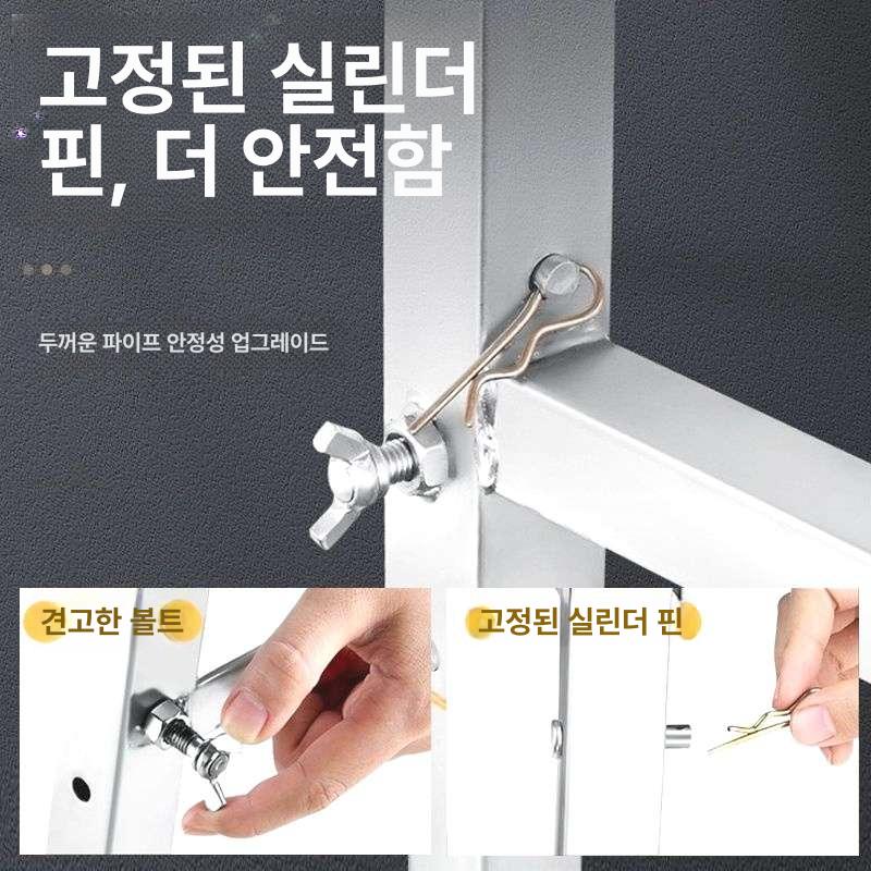 산업용 접이식 작업대 미끄럼방지 발판 우마 사다리 이중 지지형 30x200 보강 5관 단일 - 상세 이미지 2